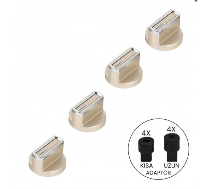 Arçelik Ankastre Ocak Set Üstü Düğme 4 Adet ( Renk Gold )